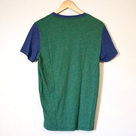 American Eagle Green & Blue Short Sleeve Tee Shirt - Picture 2 of 4